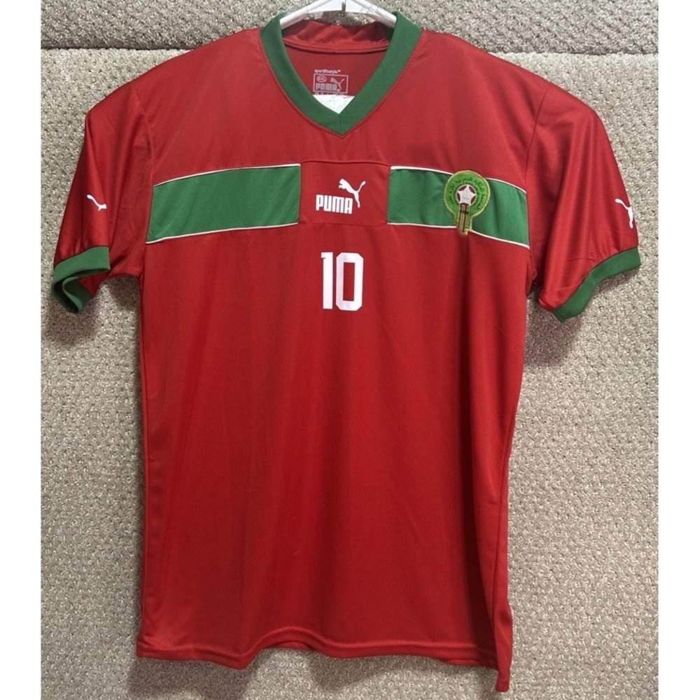 Puma Men's Red Jersey with Green Trim
